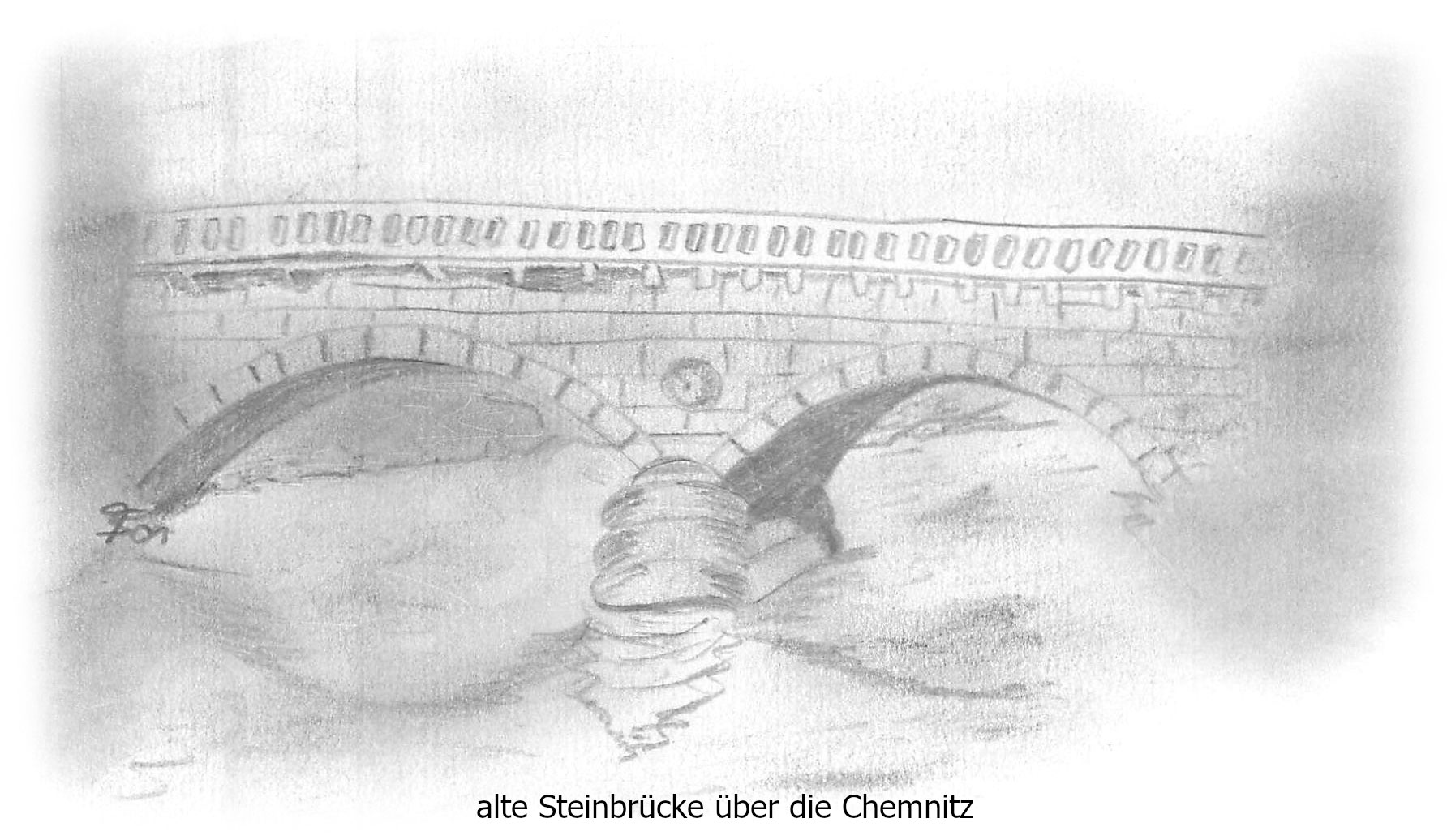 alte Steinbrücke über den Chemnitzfluss