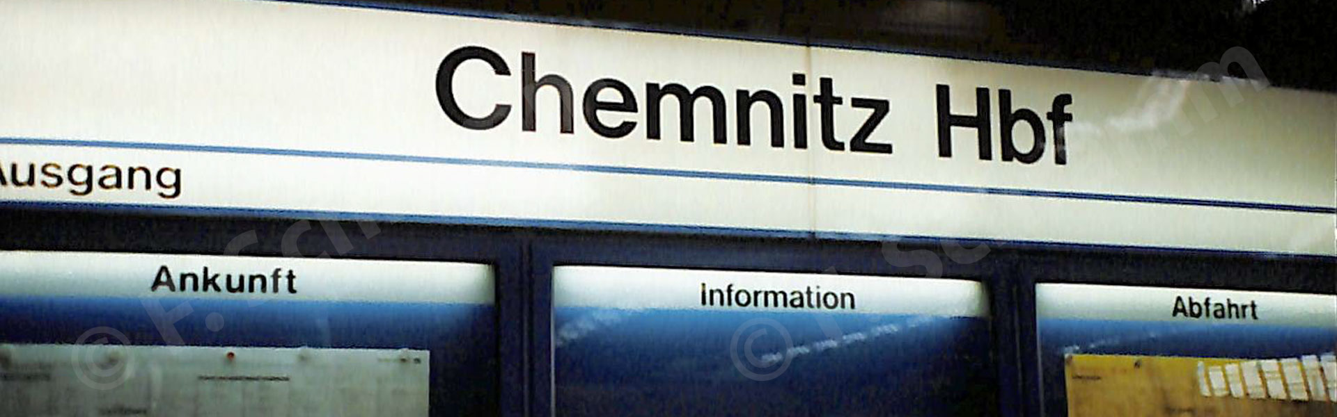 Im Hauptbahnhof Chemnitz 1998