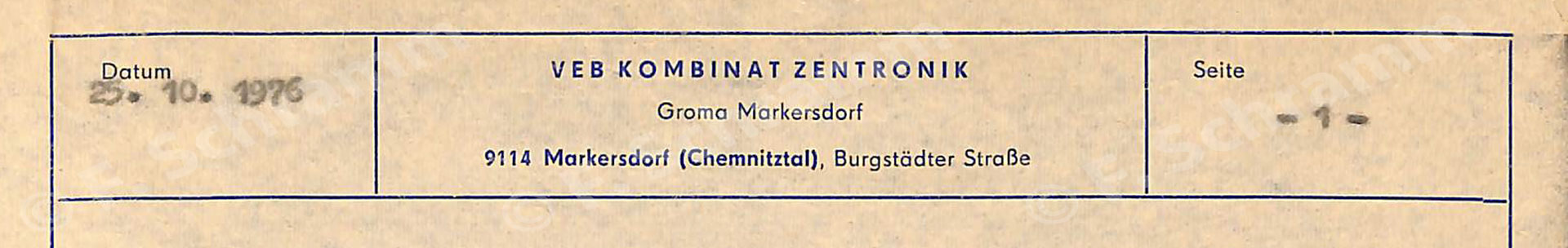 Kopfbogen Groma 1976