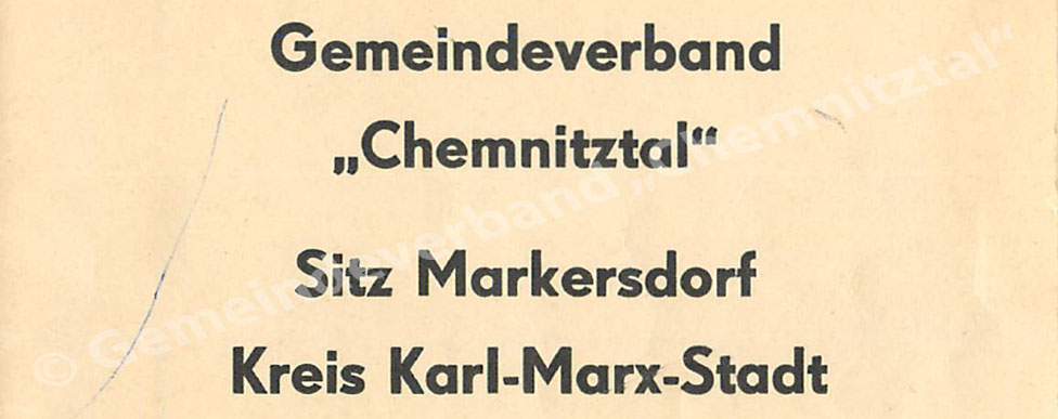 Broschüre Gemeindeverband "Chemnitztal" aus dem Jahre 1973